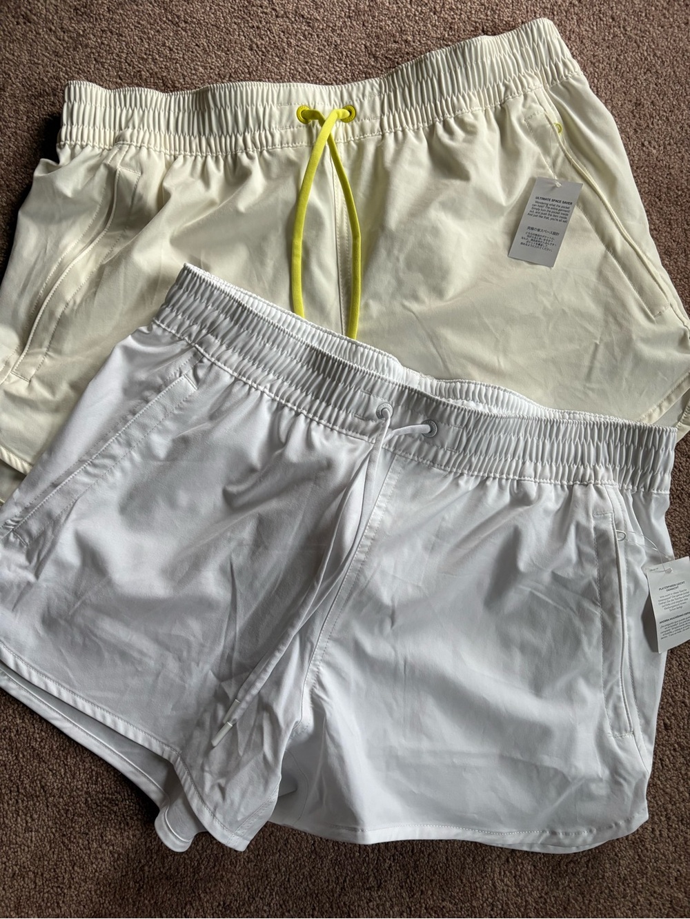 Lands End Women’s set bundle of 2 athletic sports running shorts size 10 NWT